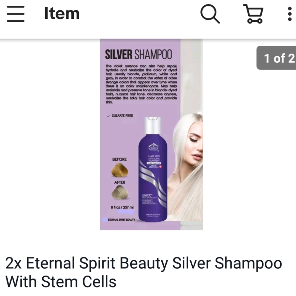 Silver Shampoo With Stem Cel - Picture 6 of 14